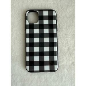 Casely 11 Pro iPhone Case Black White Plaid Fall Holiday‎ Accent Accessory